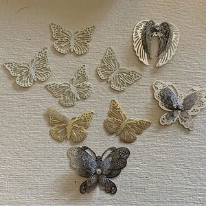 Only lot….8 filigree butterflies